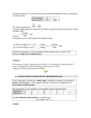 Magnitudes proporcionales direc e inv