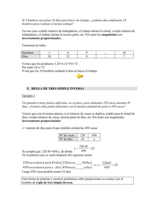 Magnitudes proporcionales direc e inv