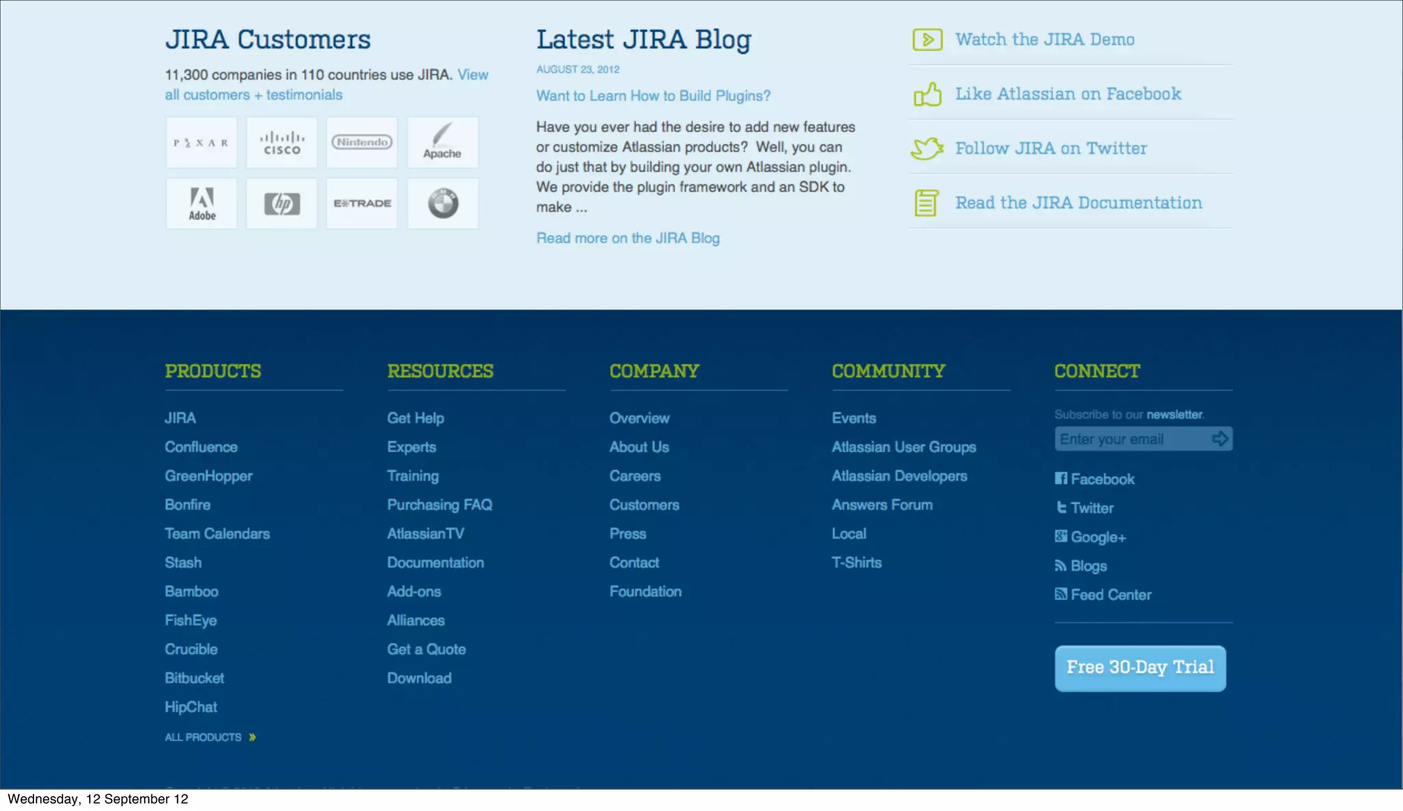 Wednesday, 12 September 12
 