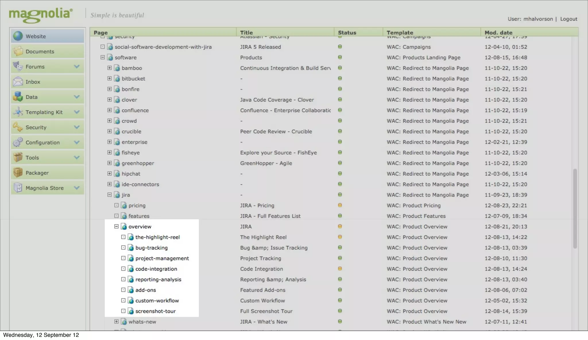 Wednesday, 12 September 12
 