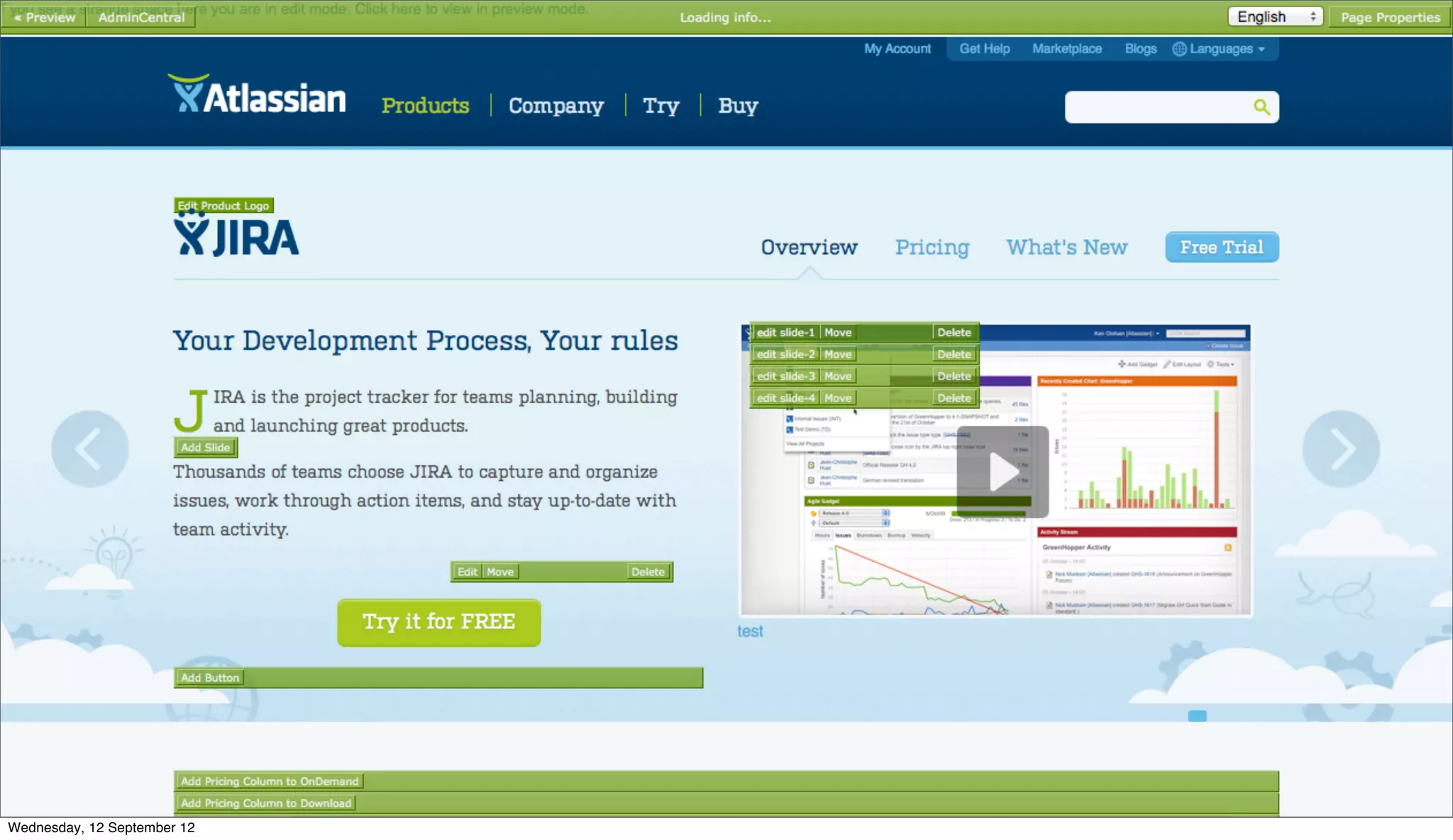 Wednesday, 12 September 12
 