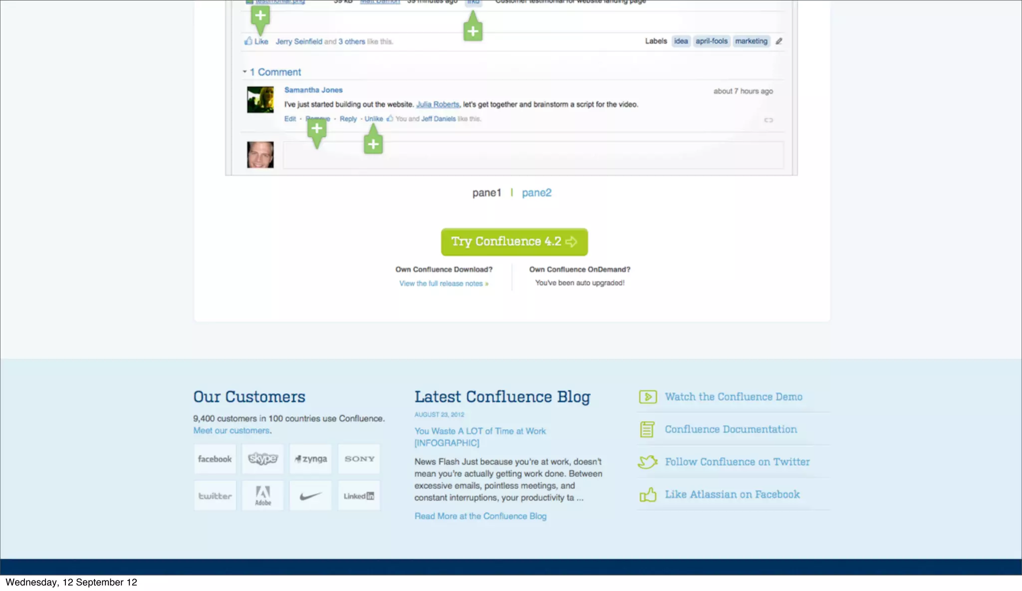 Wednesday, 12 September 12
 