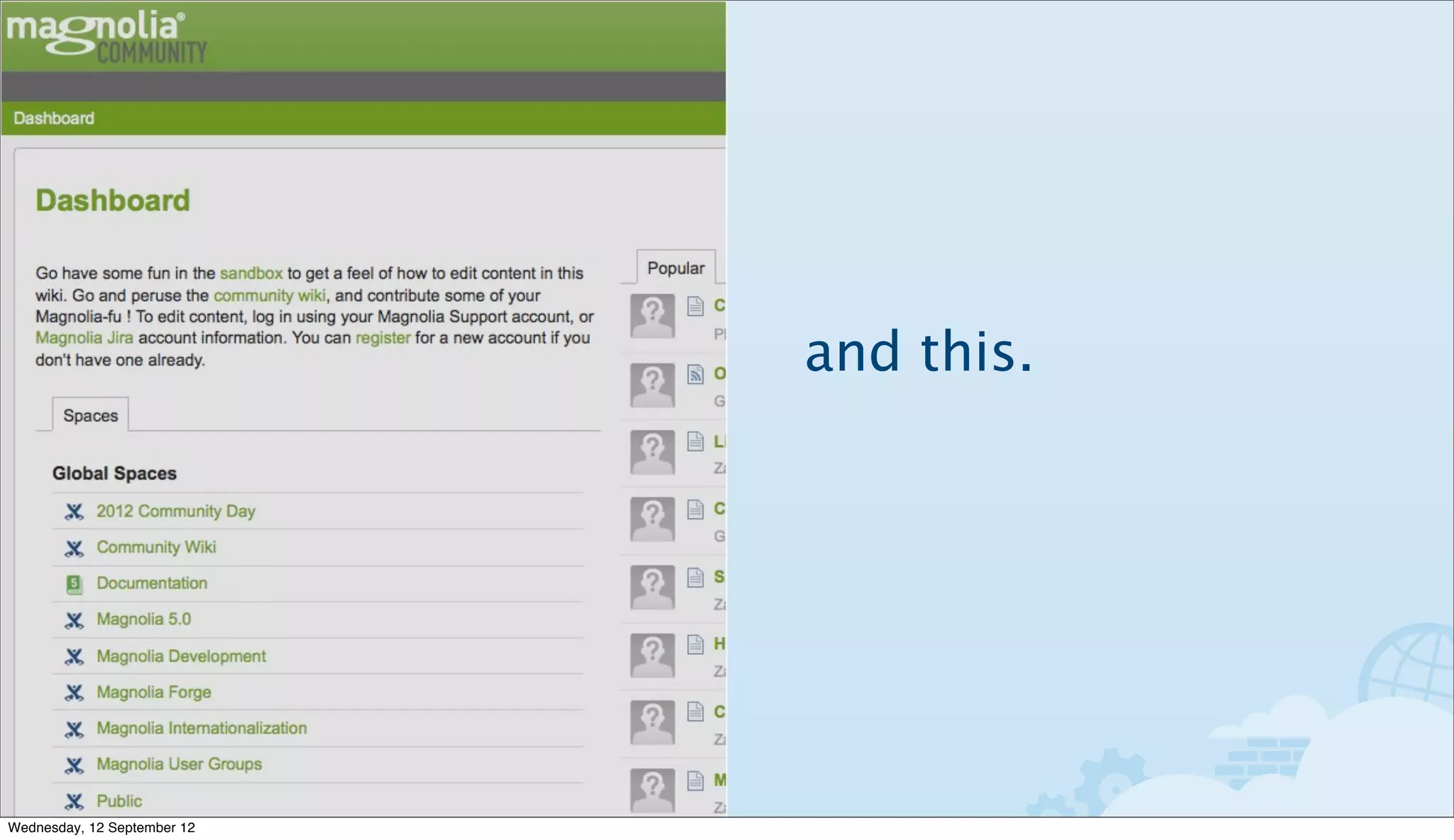 and this.




Wednesday, 12 September 12
 