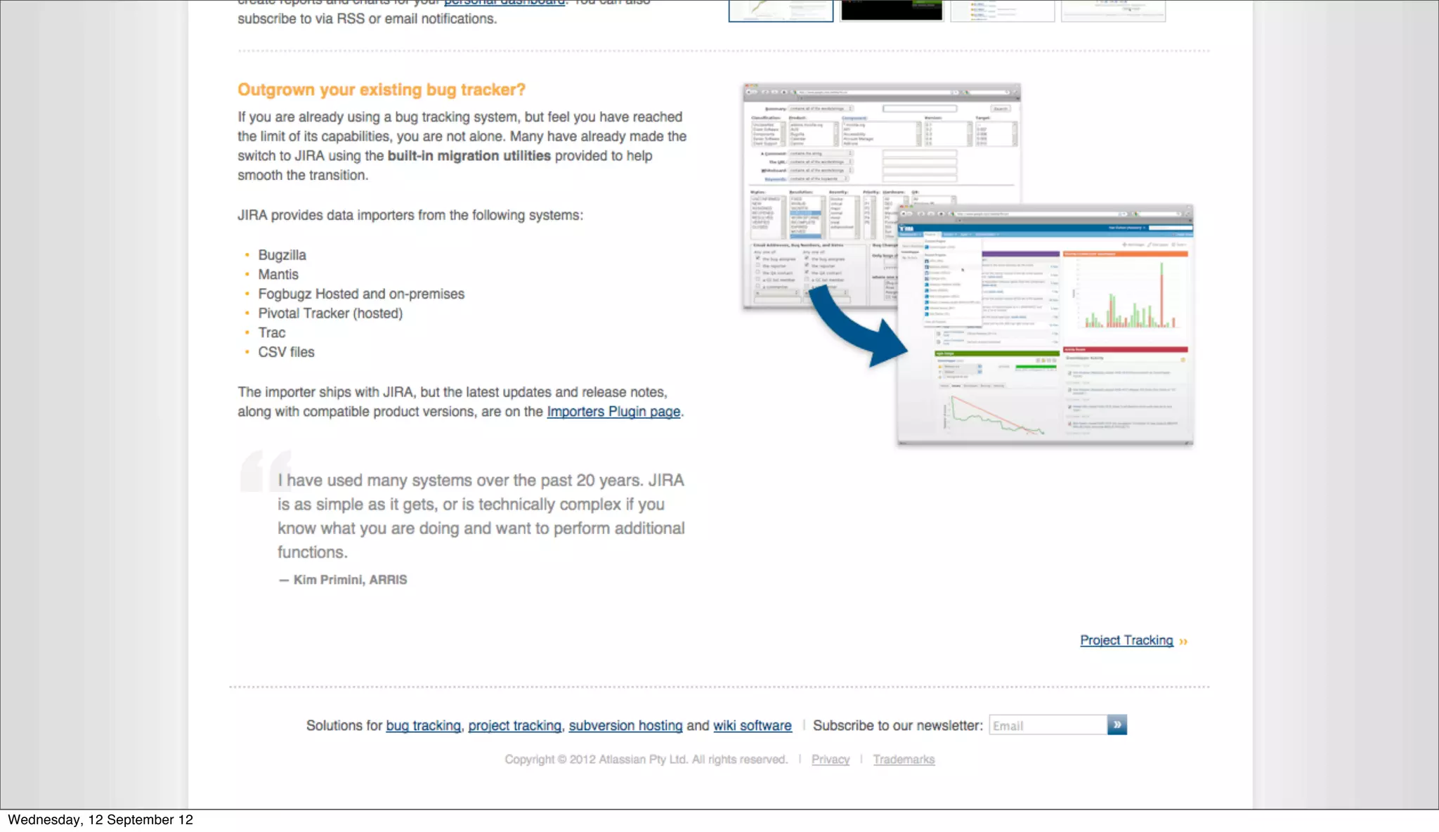 Wednesday, 12 September 12
 