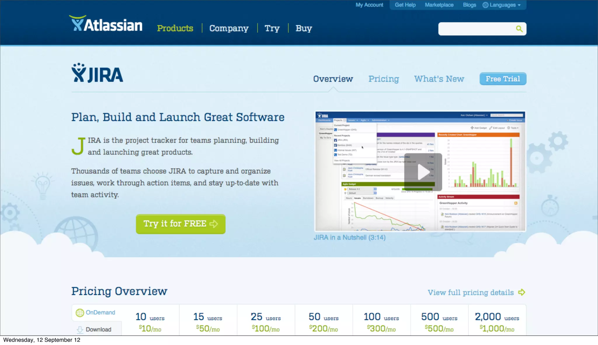 Wednesday, 12 September 12
 