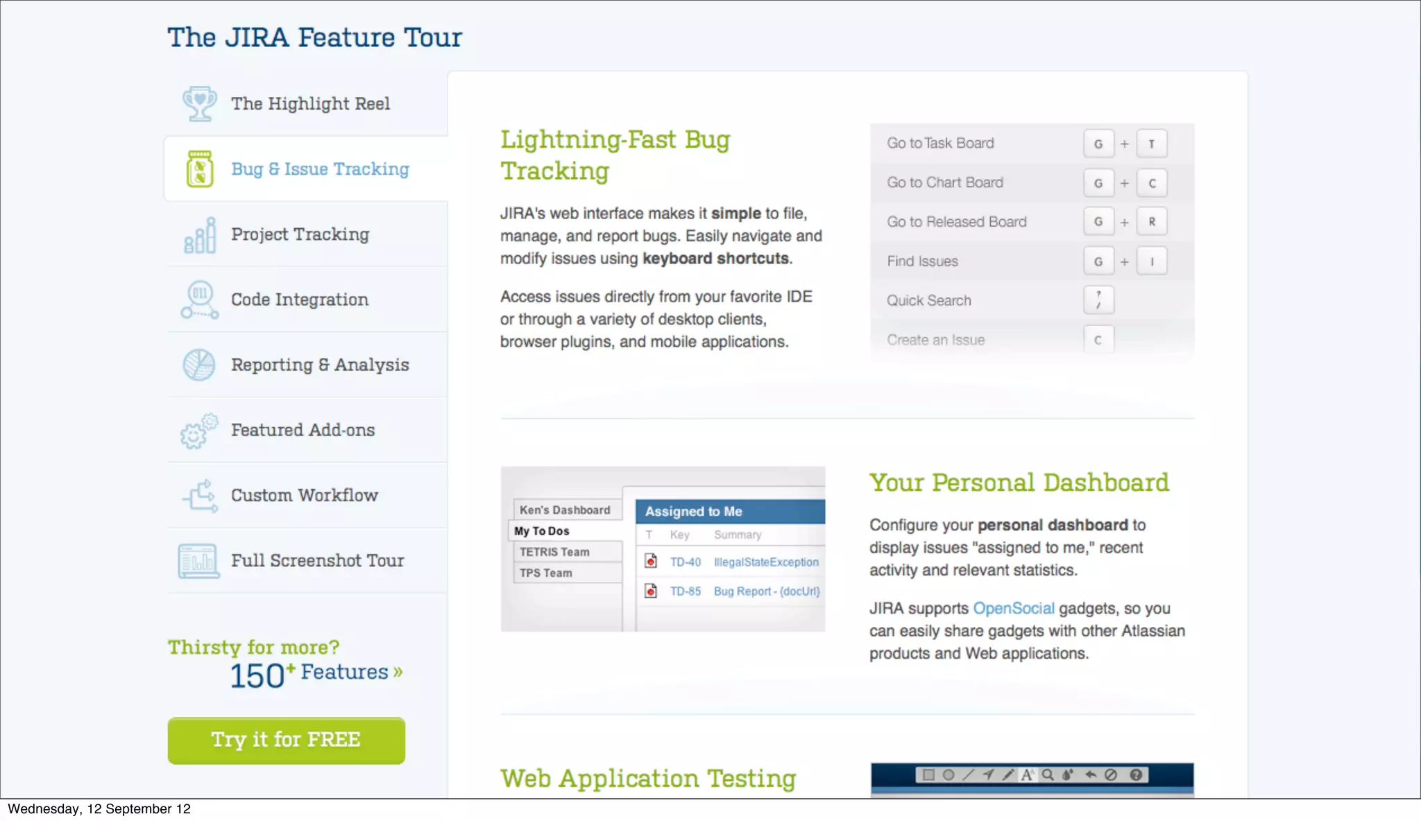 Wednesday, 12 September 12
 