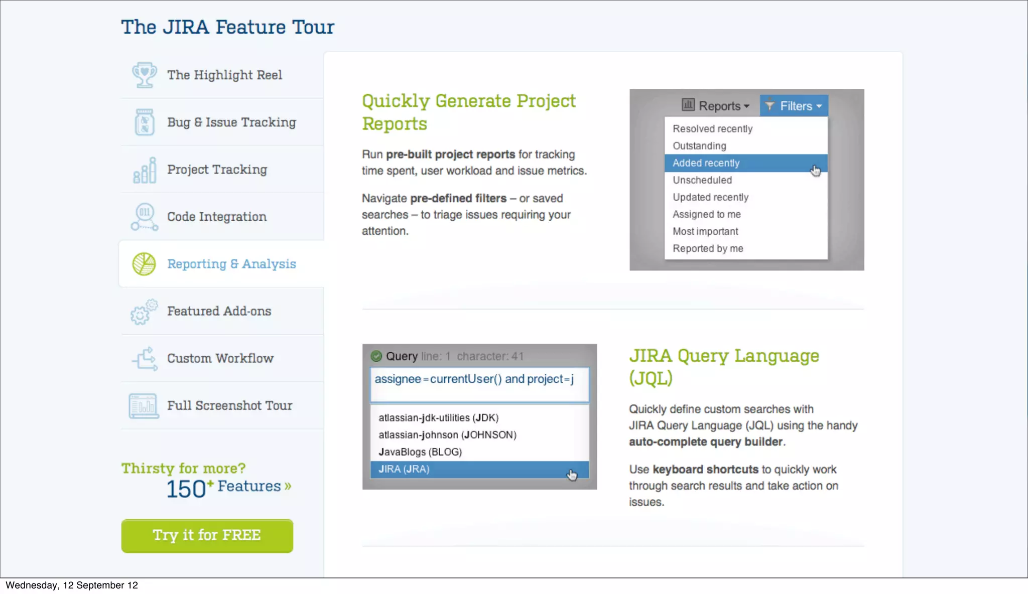 Wednesday, 12 September 12
 