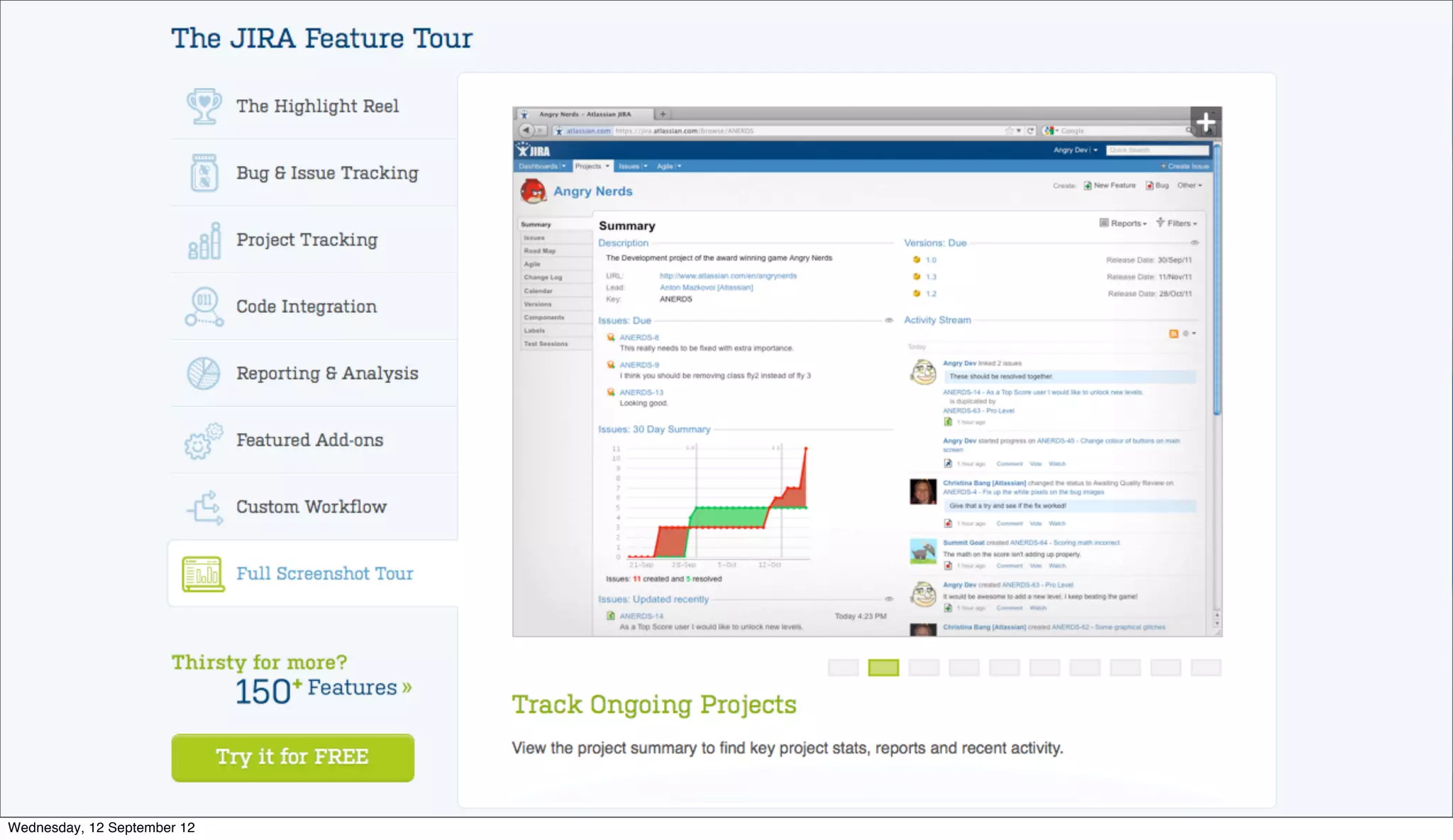 Wednesday, 12 September 12
 