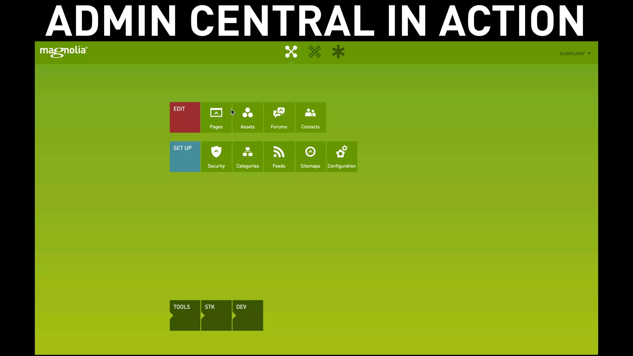 ADMIN CENTRAL IN ACTION
 