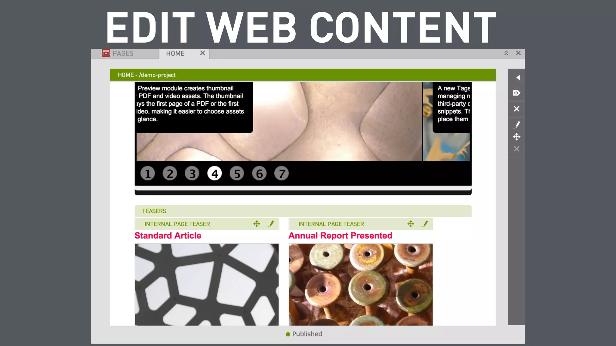 EDIT WEB CONTENT
 