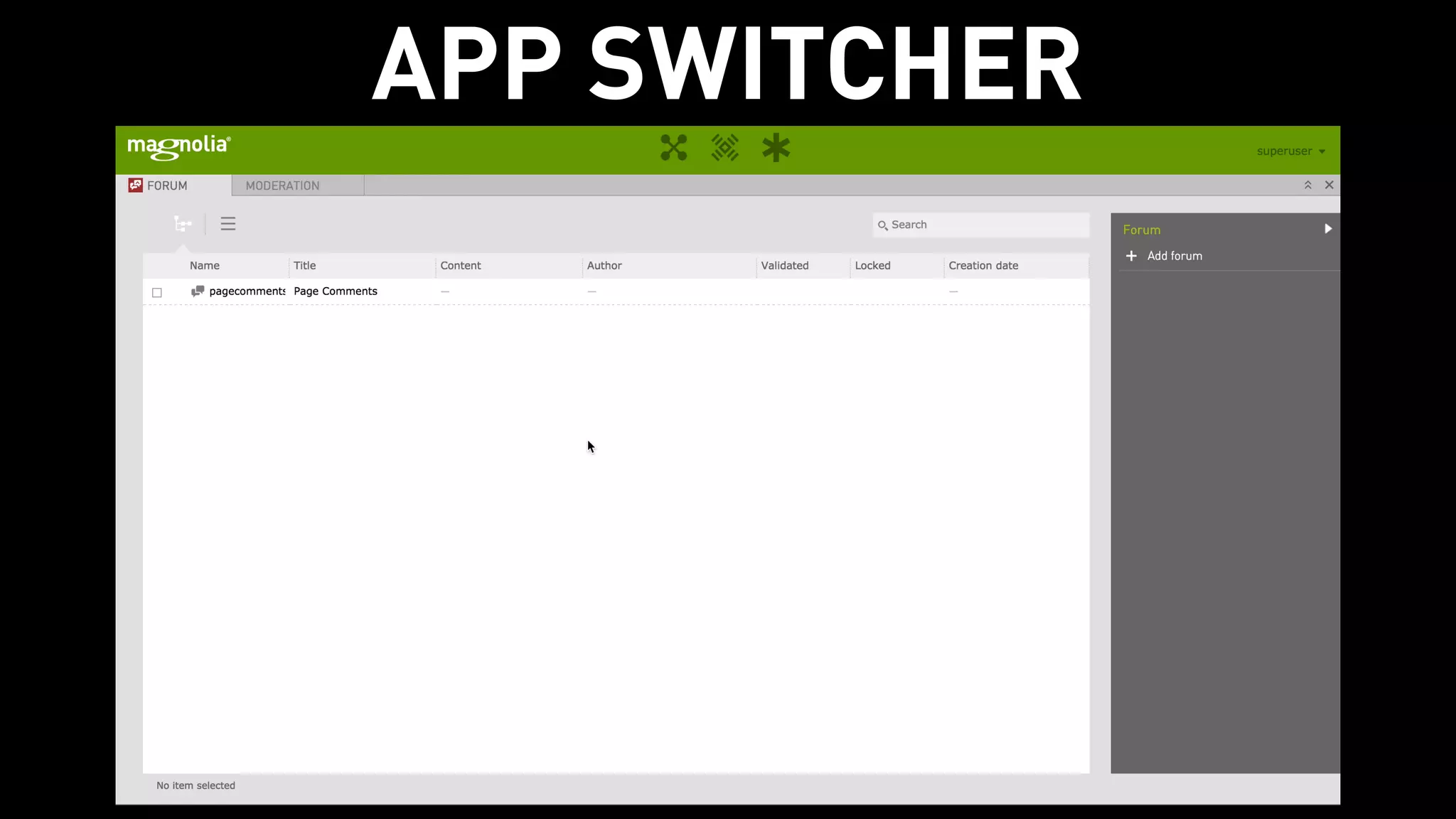 APP SWITCHER
 