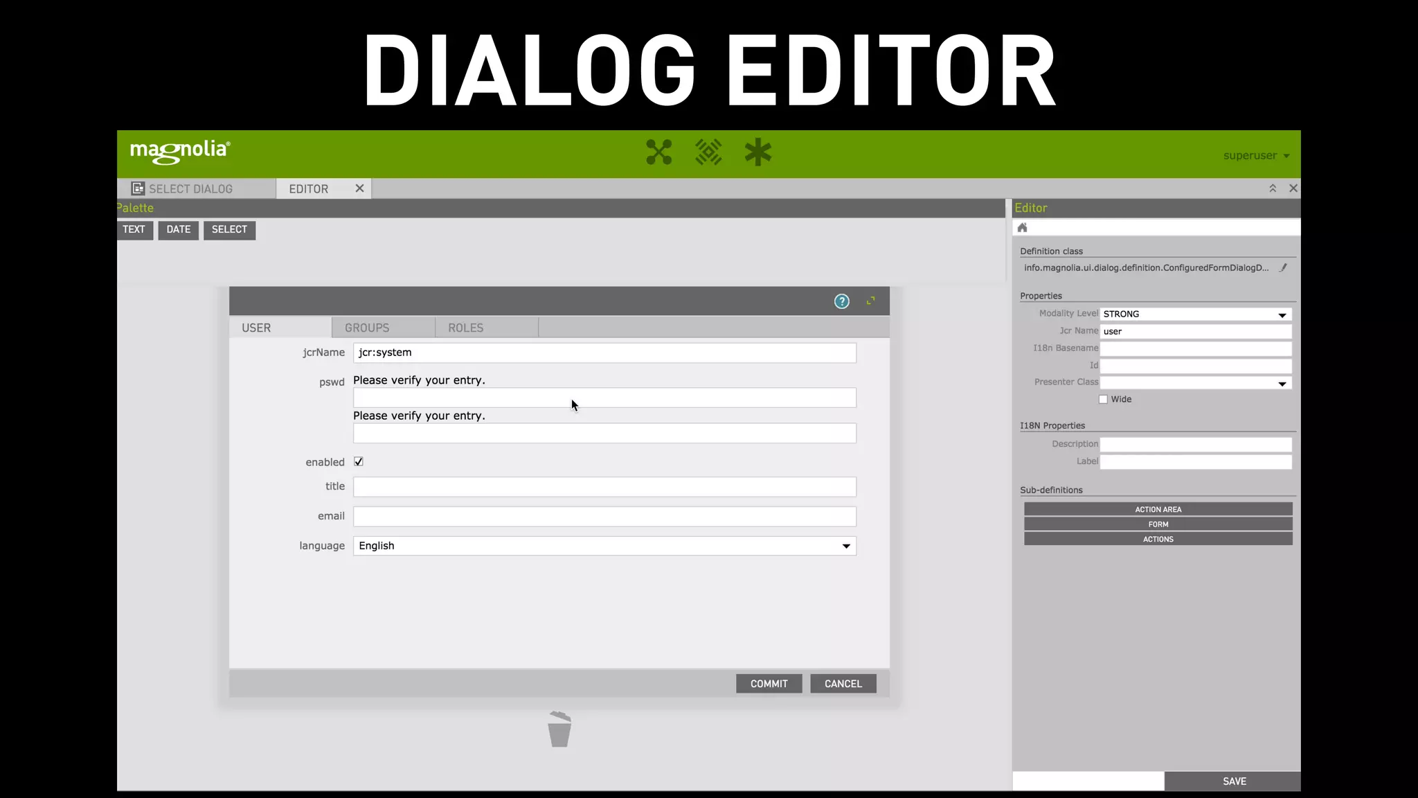 DIALOG EDITOR
 