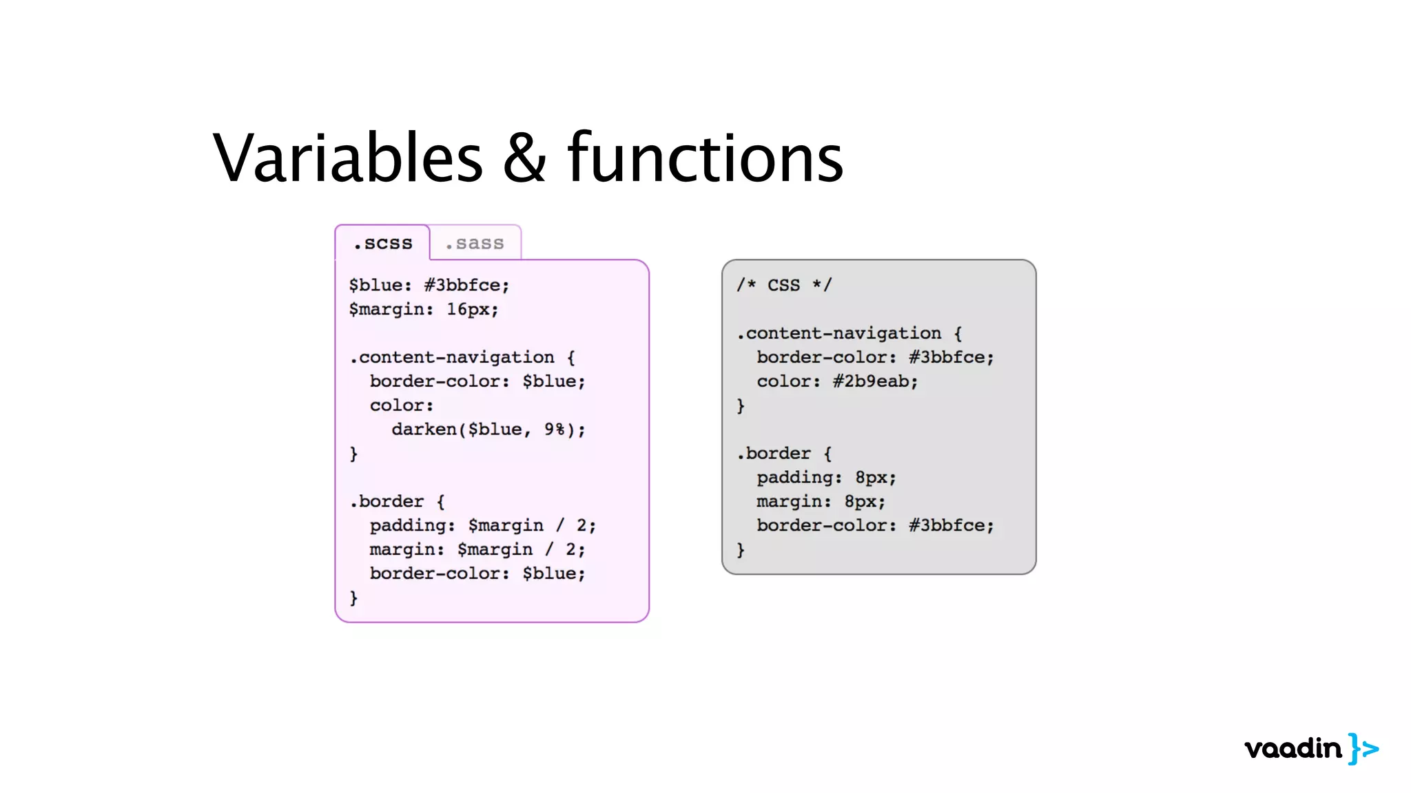 Variables & functions
 