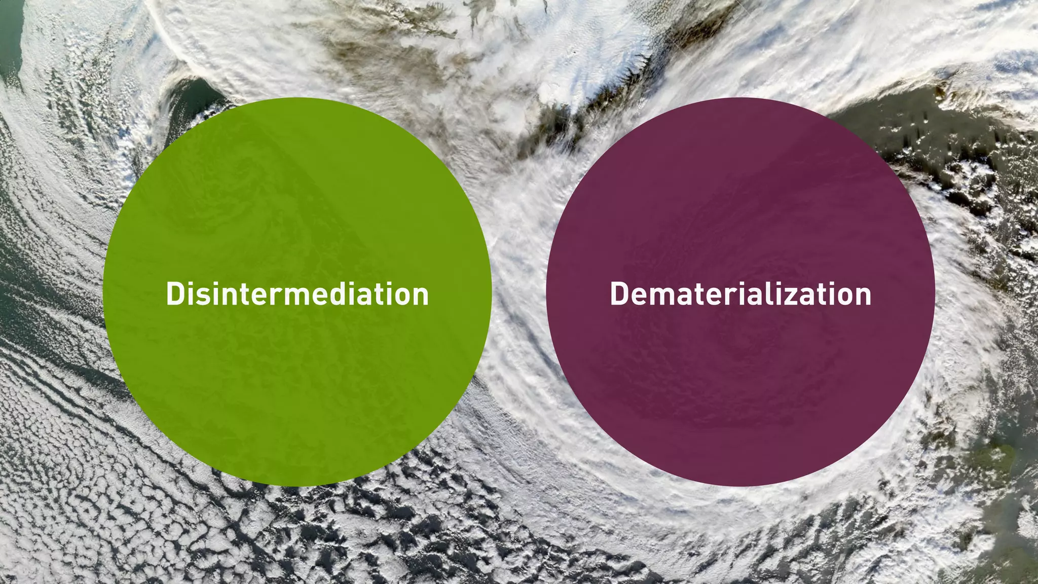 Disintermediation Dematerialization
 