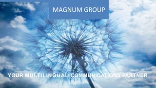 2
Who We AreARTÉMIA is an award-winning, global full-service strategic communications and digital
marketing solutions provider offering innovative, technological solutions for your B2B and
B2C campaigns.
YOUR MULTILINGUAL COMMUNICATIONS PARTNER
MAGNUM GROUP
 