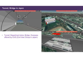 Tunnel, Bridge in Japen
• Tunnel, Department store, Bridge, Overpass
offered by CUG (Civil User Group in Japan)
26
 