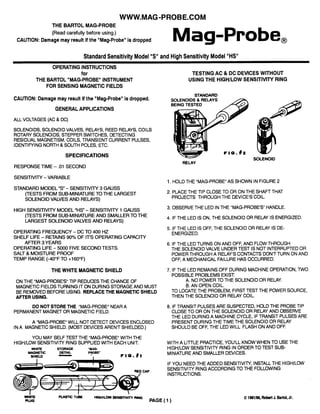 Mag Probe Operation Instructions