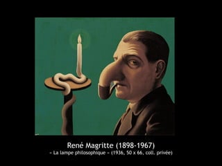 René Magritte (1898-1967)
« La lampe philosophique » (1936, 50 x 66, coll. privée)
 