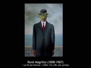 René Magritte (1898-1967)
« Le fils de l'homme » (1964, 116 x 89, coll. privée)
 