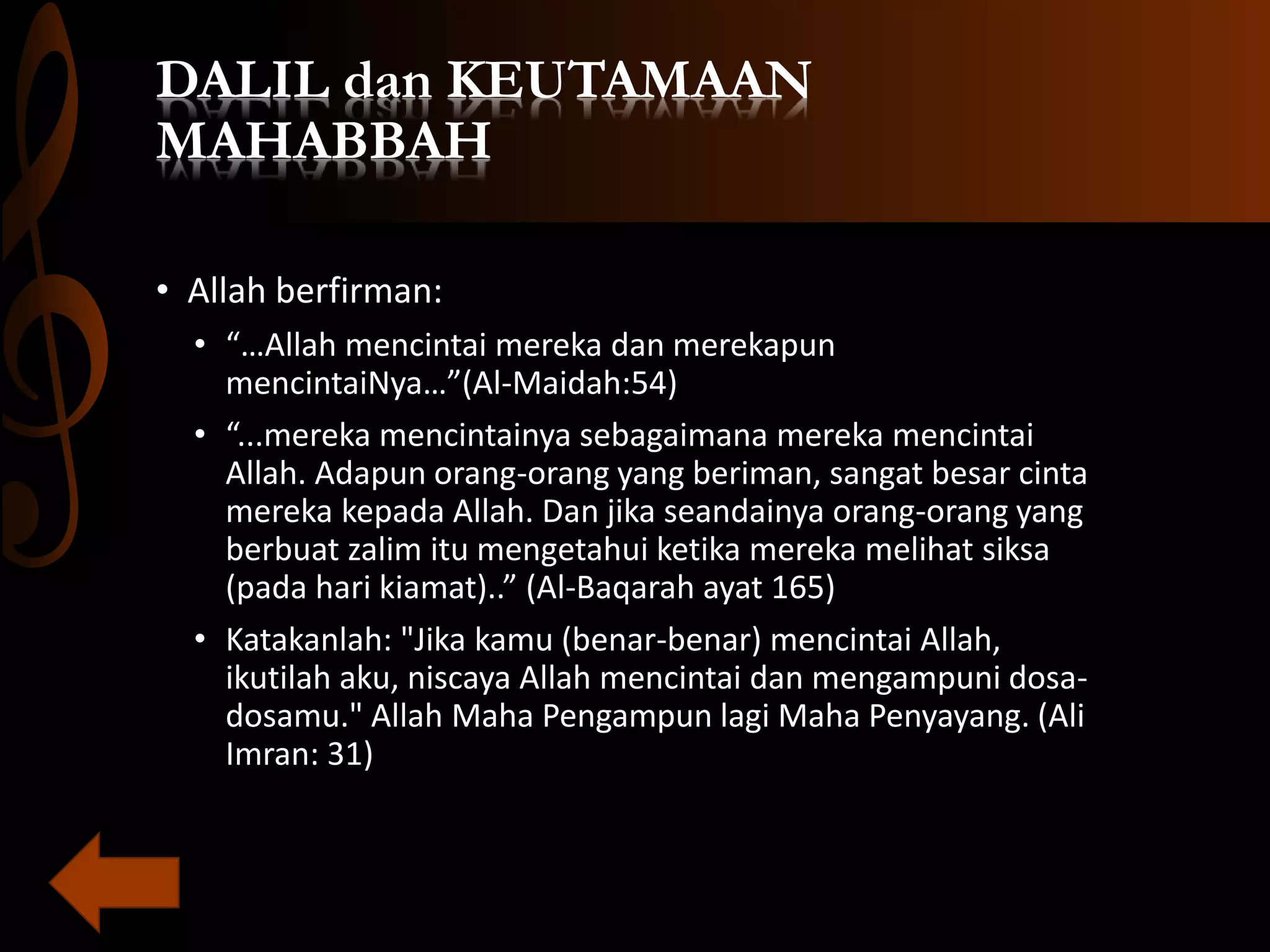 Mahabbah Mahabbah atau hub | PPTX