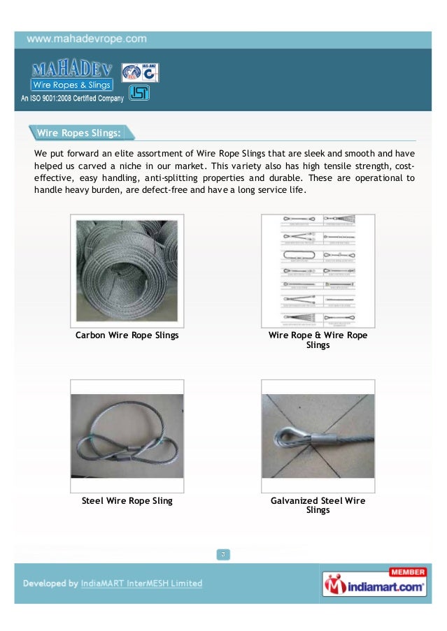 Mahadev Industries, Ghaziabad, Steel Wire Ropes