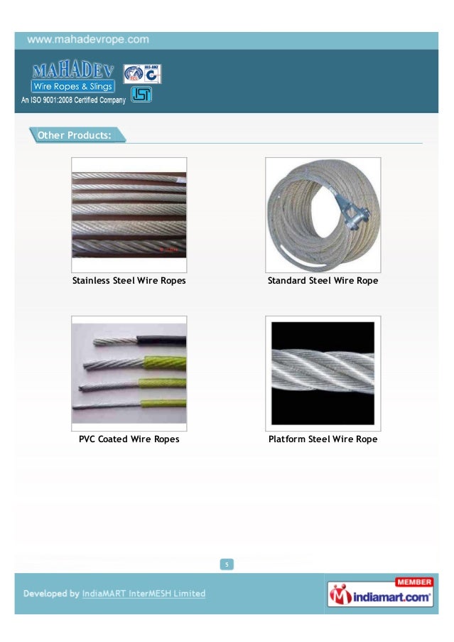 Mahadev Industries, Ghaziabad, Steel Wire Ropes
