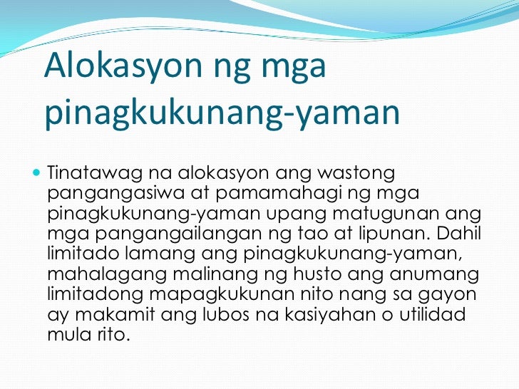 Pinakamabilis Konsepto Ng Ekonomiks Halimbawa