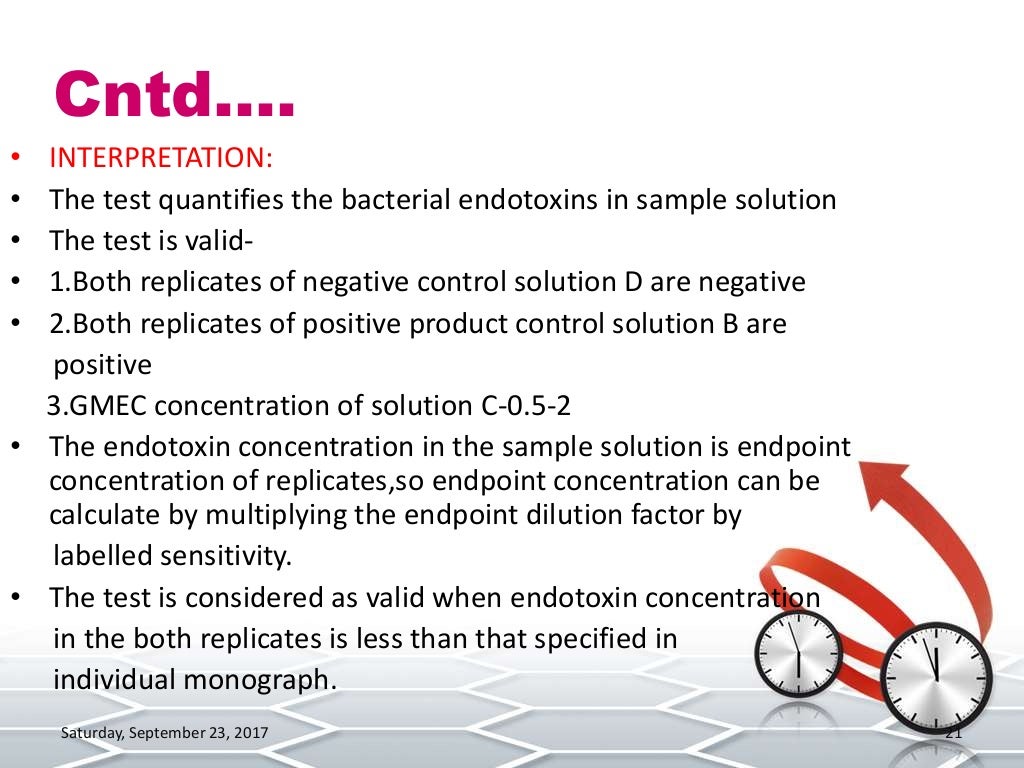 Bacterial Endotoxins test