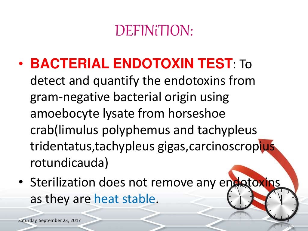 Bacterial Endotoxins test