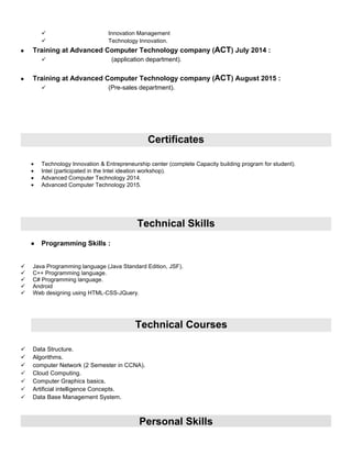 Maha mahmoud.cv | Programming Languages | Computing