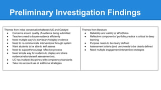 Smart evidence: Improving ePortfolio quality through intervention Slide 3