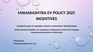 Maharashtra EV Policy 2025 Incentives: Complete Guide to Subsidies ...