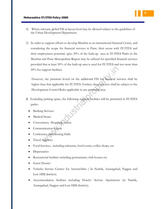 Maharashtra It ITES policy 2009 | PDF | Internet | Computing