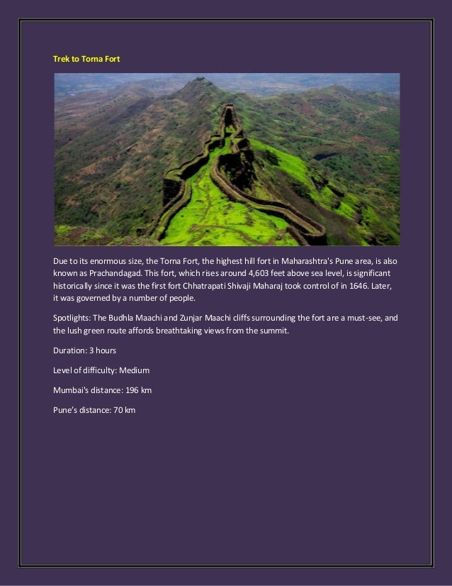 Maharashtra Monsoon Treks To Experience Stunning Views | PDF