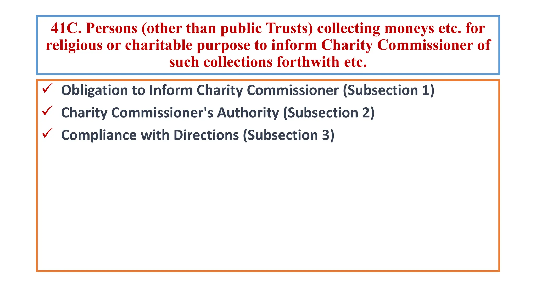 Non Trust Charity Compliance