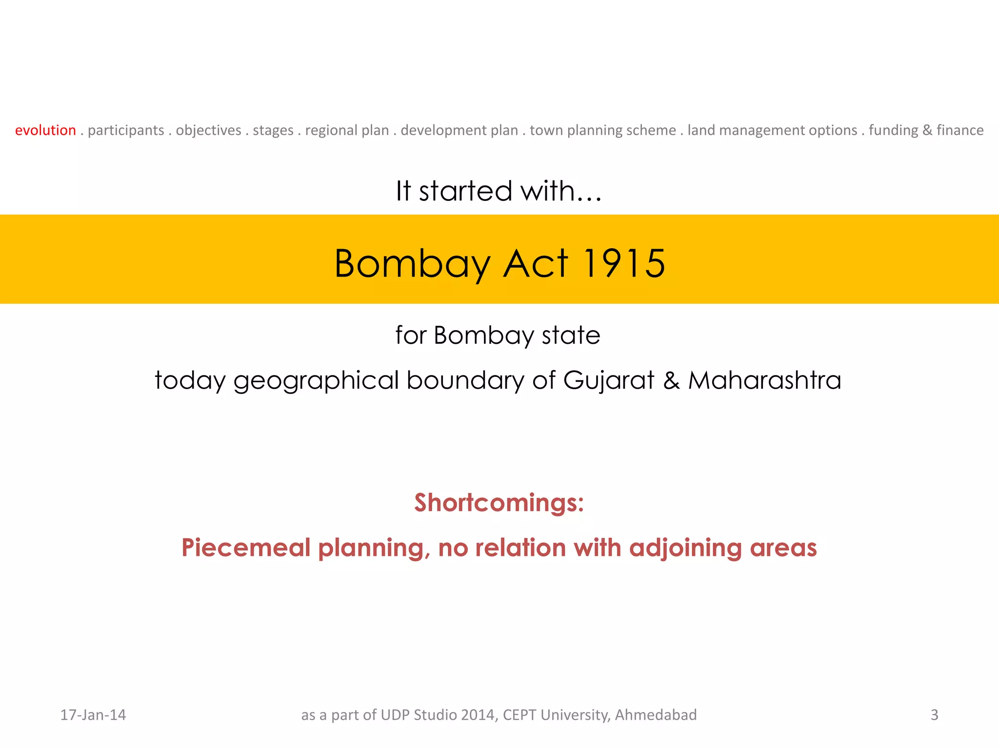 Maharashtra regional town planning act 1966 ppsx
