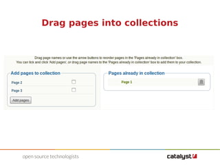 Drag pages into collections 
 