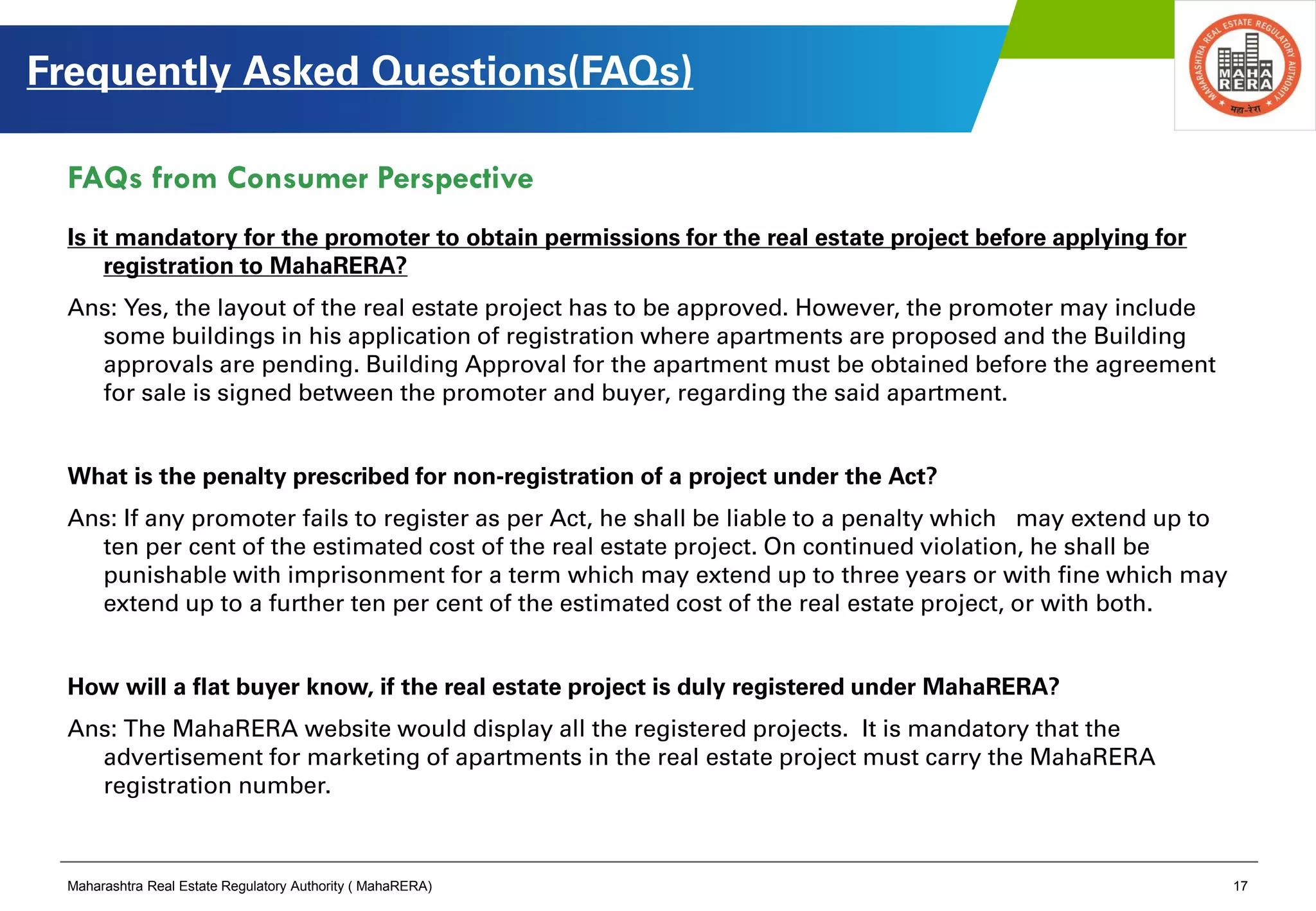 Maha rera overview | PDF
