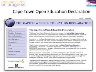 Cape Town Open Education Declaration 