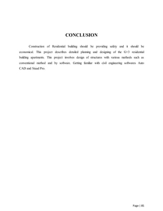 Consruction Conclusion DESIGN AND ANALYSIS OF G+3 RESIDENTIAL BUILDING BY S.MAHAMMAD FROM ...
