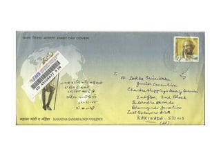 Mahatma gandhi & non violence first day cover 2nd  october 2009