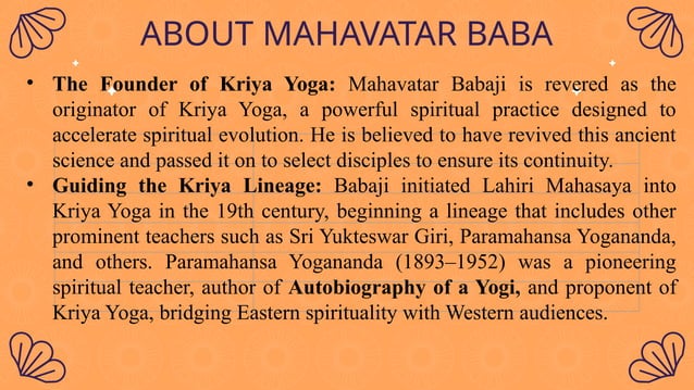 MAHAVATARA BABA JEE (महावतार बाबा जी).pptx