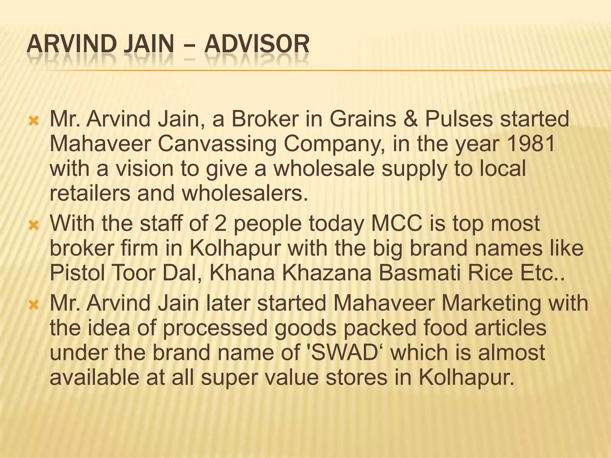 Mahaveer Marketing & Jain Pulses | PPTX