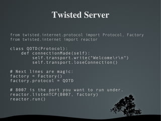 Python twisted | PDF