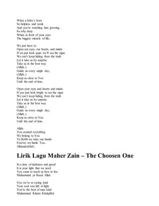 PARADISE LYRICS by MAHER ZAIN: I remember when I