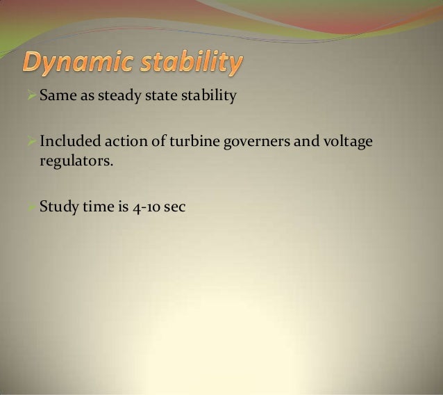 PPT ON POWER SYSTEM STABILITY
