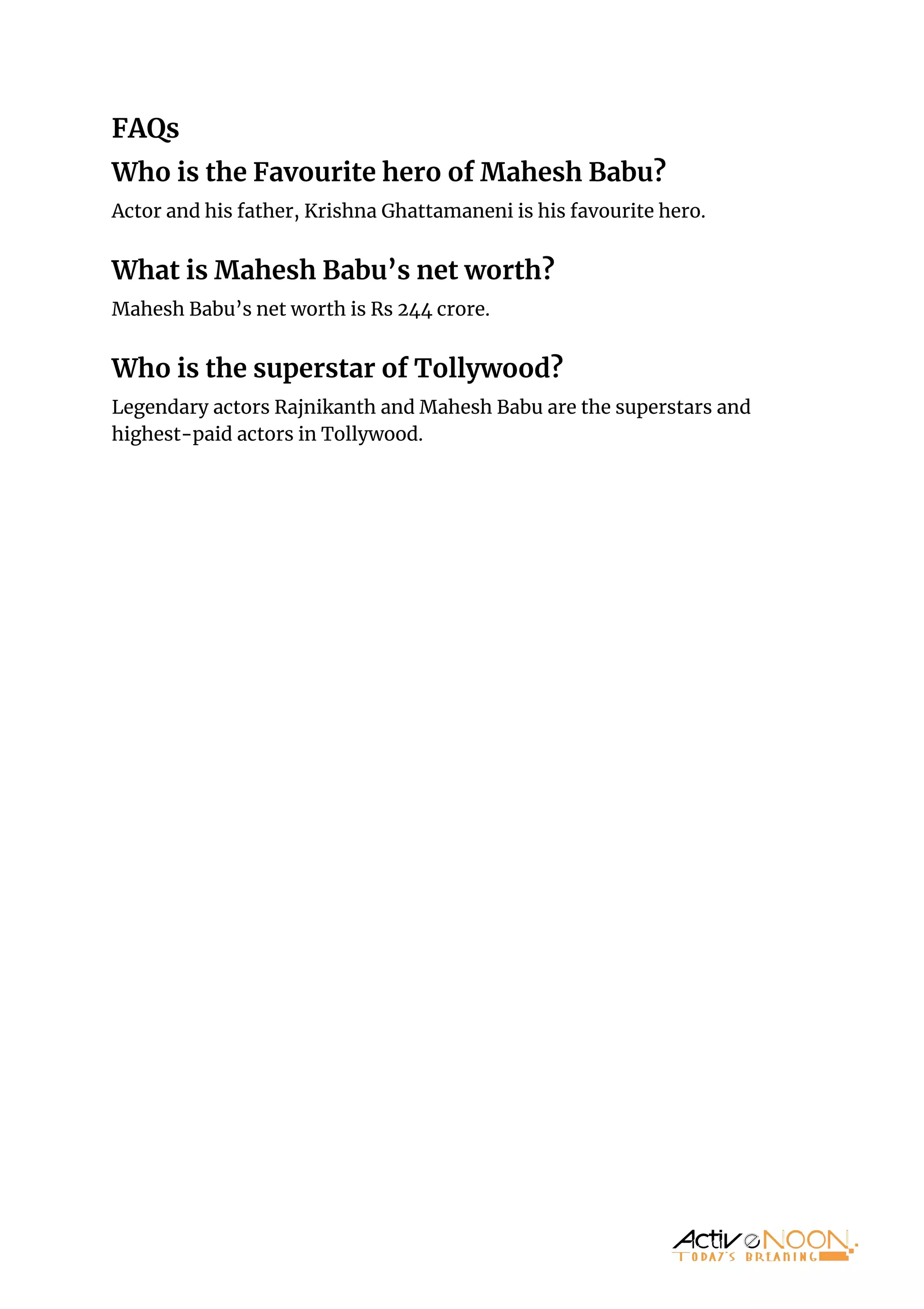 Mahesh Babu Net Worth: How Many Cars Does He Own PDF