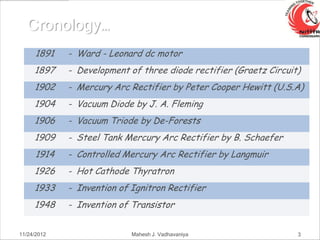 Evolution of Power Electronics Engineering | PPTX