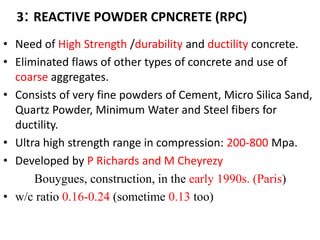 Reactive Powder Concrete , as high strength and high performance ...
