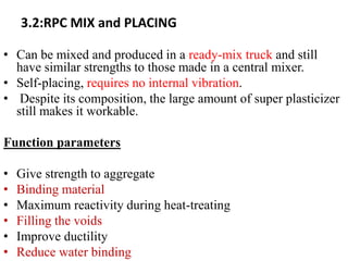 Reactive Powder Concrete , as high strength and high performance ...